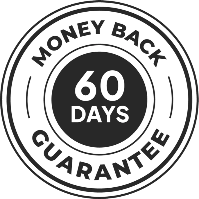 HoneyPower 180-day money-back guarantee badge